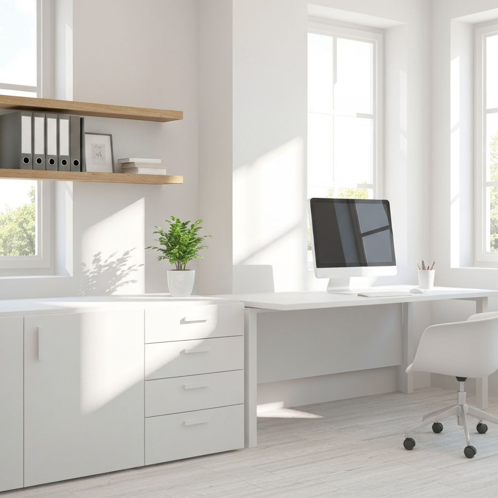 Bright minimalist workspace